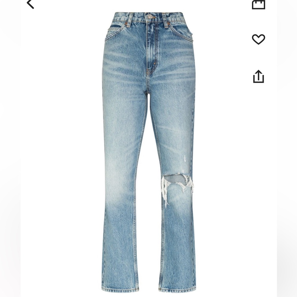 RE/DONE 70’s Ripped Knee Straight-leg Jean